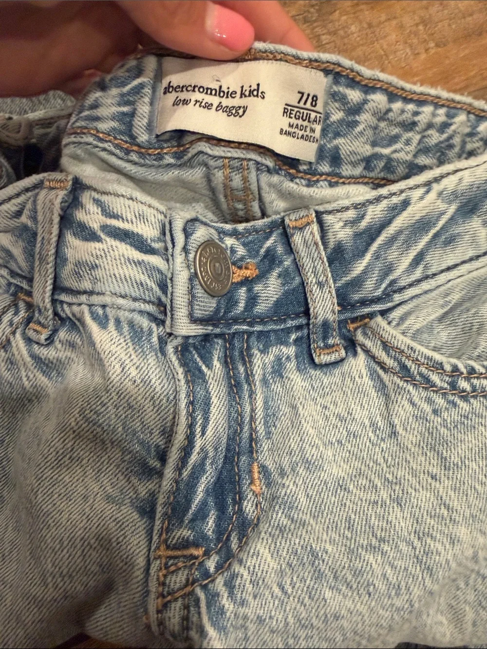 abercrombie kids Light Blue Wide Leg Jeans